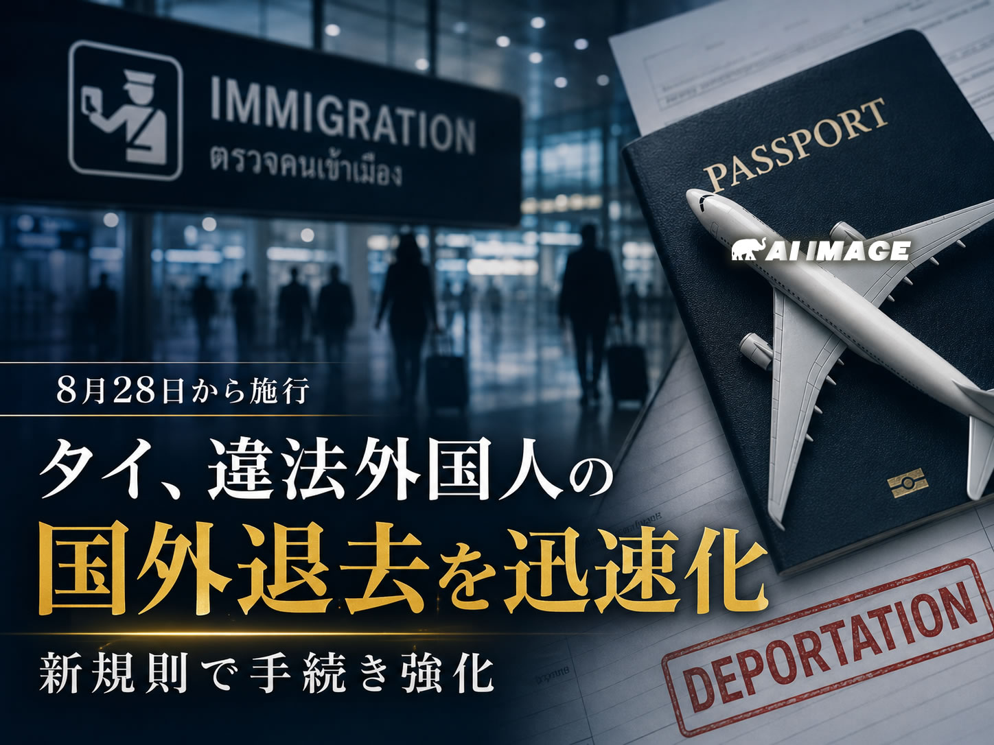 タイ、違法行為の外国人を迅速に国外退去へ 新規則が8月28日施行