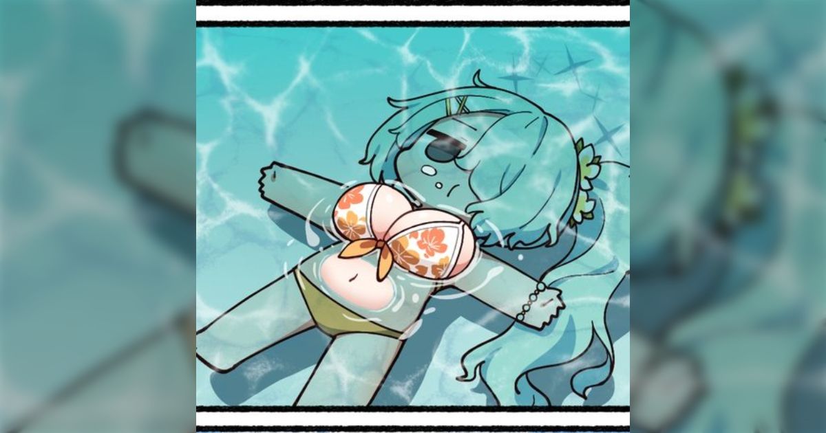 【物理を勉強する意味】「ブルーアーカイブのとあるキャラが海で胸しか浮かばない」描写がされたのを見たツイッタラーが「このような状態になりうる胸の半径」を求める計算式を作る