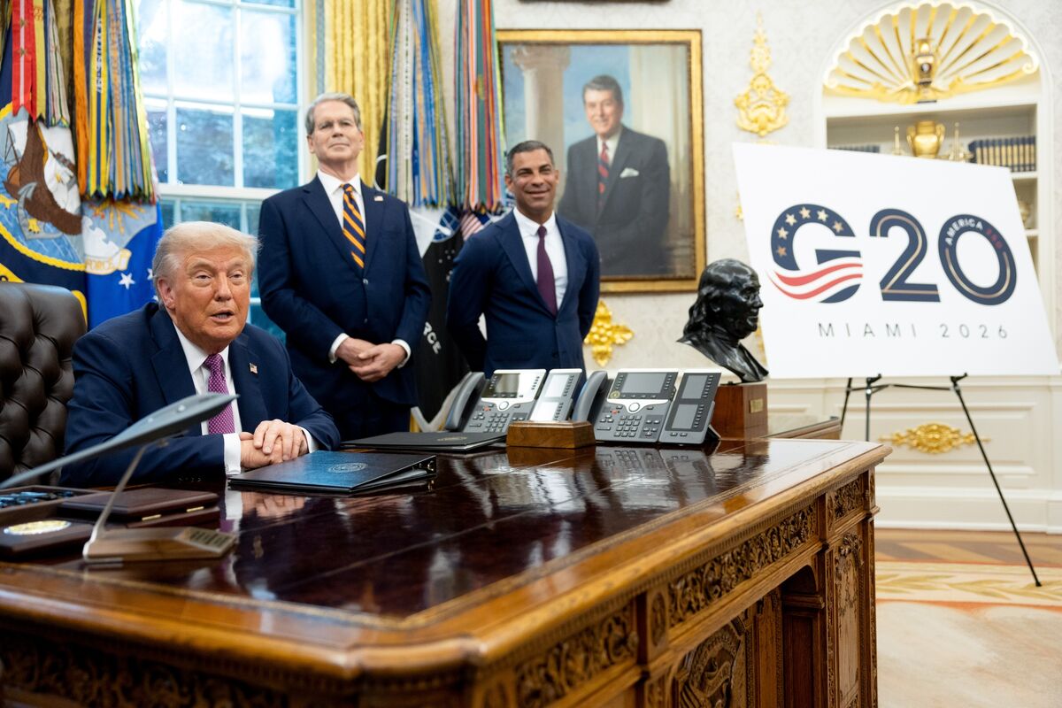 トランプ氏、自分の好みにG20再編へ－南アを来年の会議に招待せず