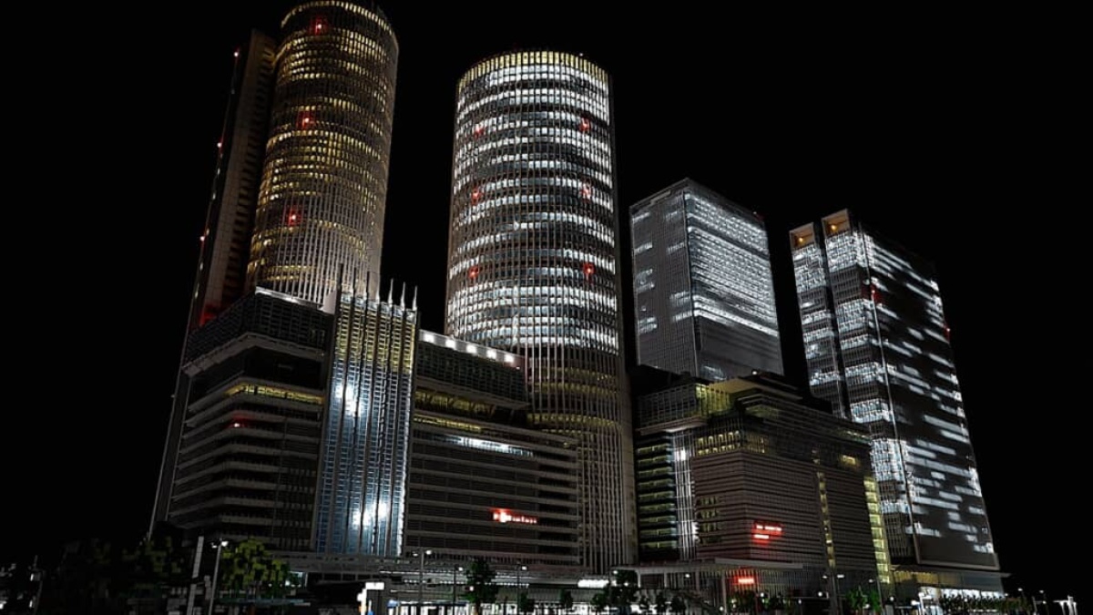 名古屋駅の写真かと思ったら…… 内部まで作り上げた驚愕の正体に「そのまんますぎて感動」【マインクラフト】