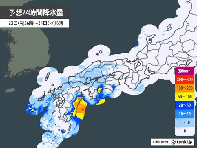 今日23日は西日本で警報級の大雨か 土砂災害や落雷、突風など注意