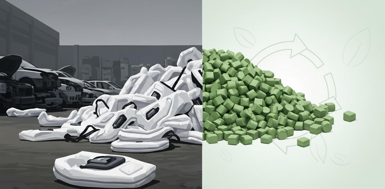 年間1,900トンも捨てられる廃エアバッグ、日本企業の技術でリサイクルへ