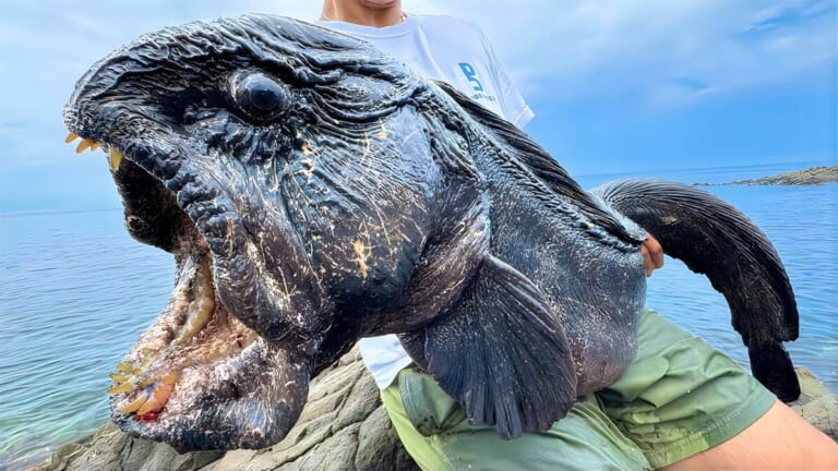ユーチューバーが捕獲した『ヤバい魚』。「うわっ、でっか」「ゴジラやん」200万回再生された捕獲劇がスゴイ。