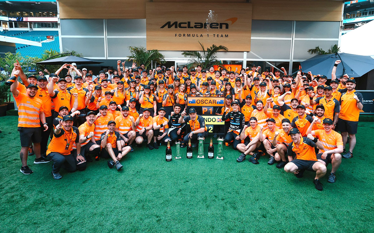 2025年F1第6戦マイアミGP 決勝後ポイントランキング：マクラーレン、早くもリードを3桁台に