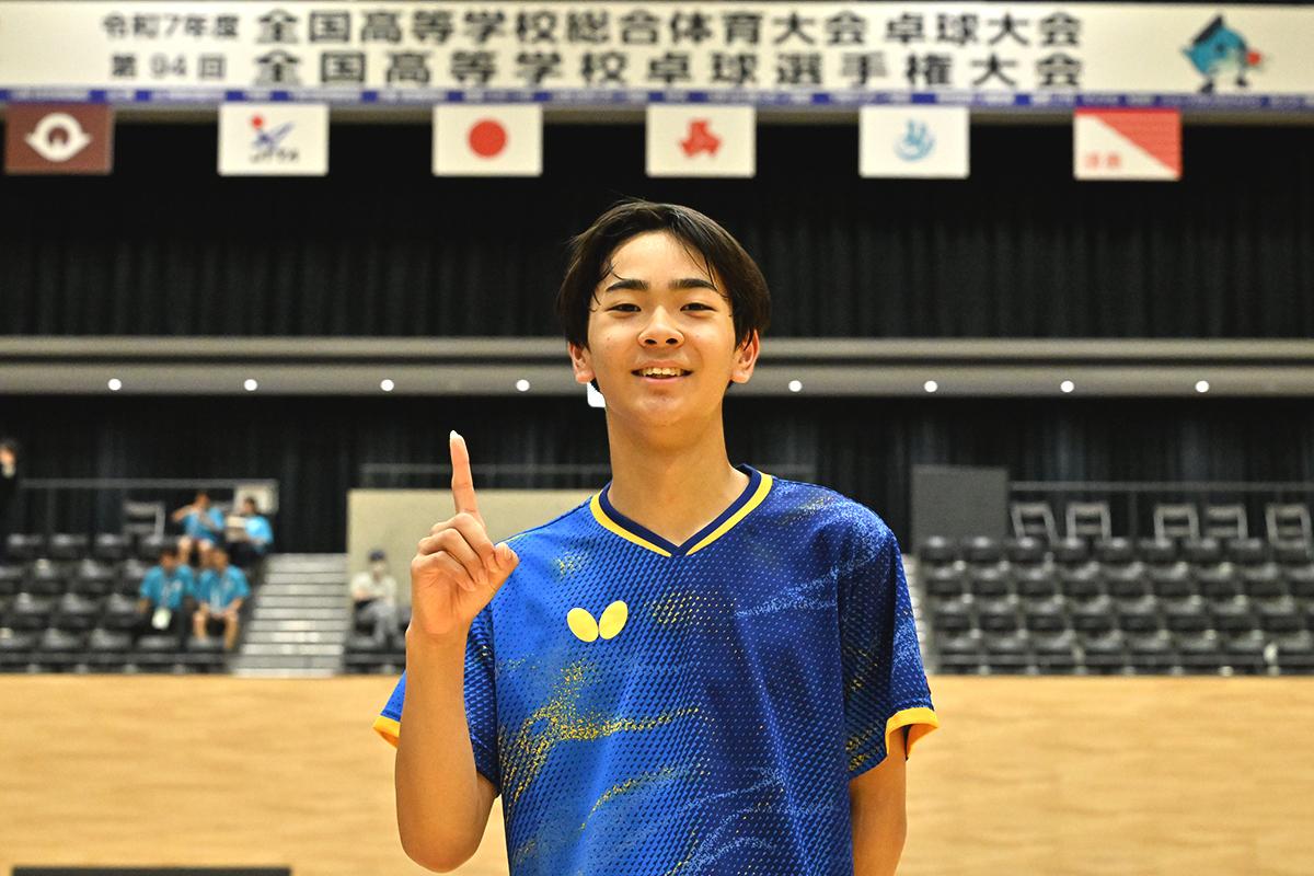 下関インターハイ 男子シングルスは川上流星（星槎横浜）が初優勝！
