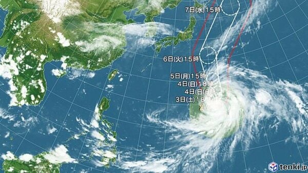 【台風情報】大型で強い台風27号の進路予想 非常に強い勢力で5～6日頃に小笠原諸島に接近する恐れ 5日には中心気圧925hPa予想 千葉県など関東の沿岸部では風が強まり、雨が降りそう