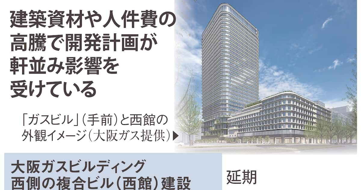 ゆがむ都市開発 ガスビルは延期、全国で計画見直し続出 資材高や人手不足…建築費が圧迫
