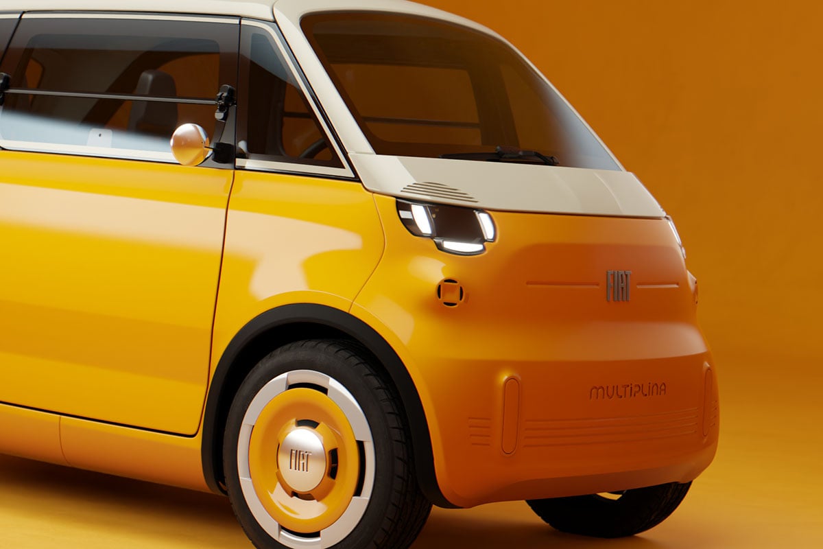 軽自動車より36cm短くて超かわいい！ フィアット「ムルティプリーナ」ってどんなクルマ？ 小さくておしゃれな4人乗りEVとは