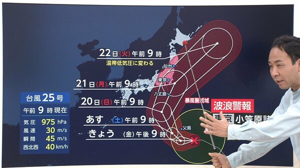 【台風25号】 “シルバーウィーク”に直撃か ピークはいつ？天達気象予報士解説「日曜から月曜朝にかけて関東に接近の可能性」