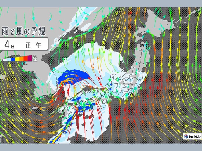 春の嵐 西日本中心に広範囲で雨風強まる 交通に影響も 今日4月4日(土)の天気