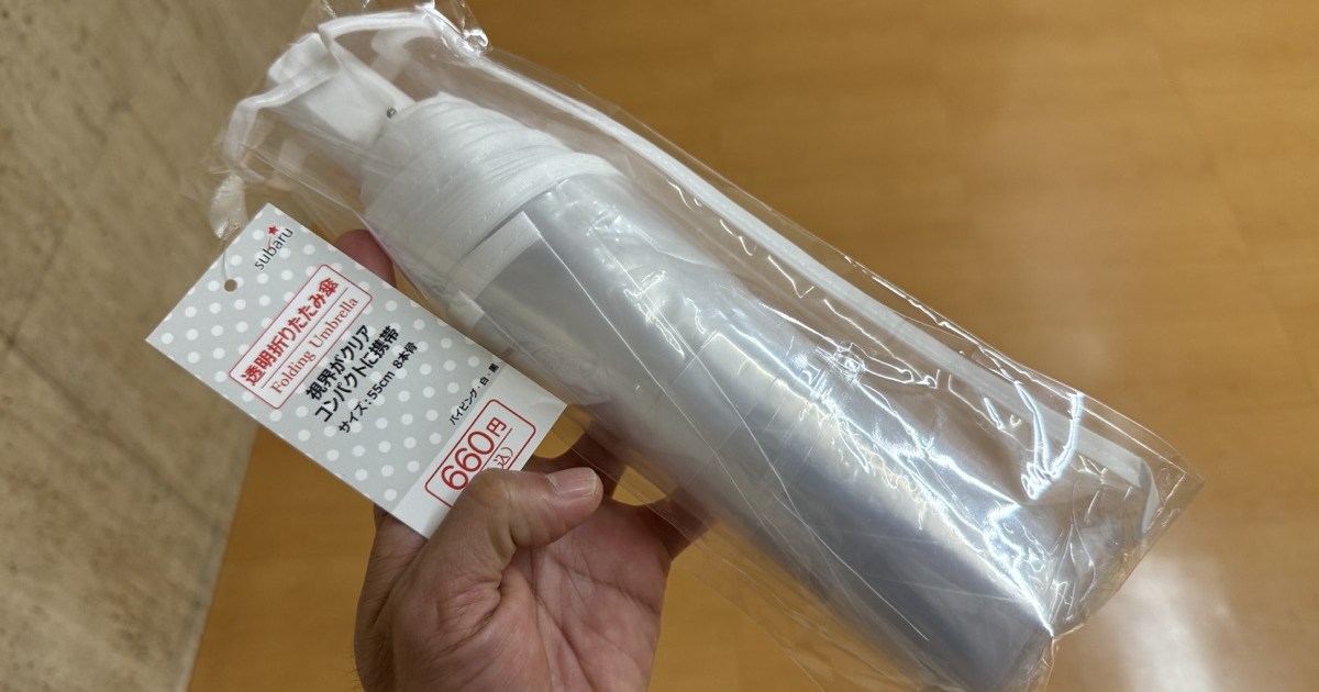 ありそうでなかった「ビニール傘の折り畳み傘」を100円ショップで買ったら、なぜ今までなかったのか理解した【100均検証】