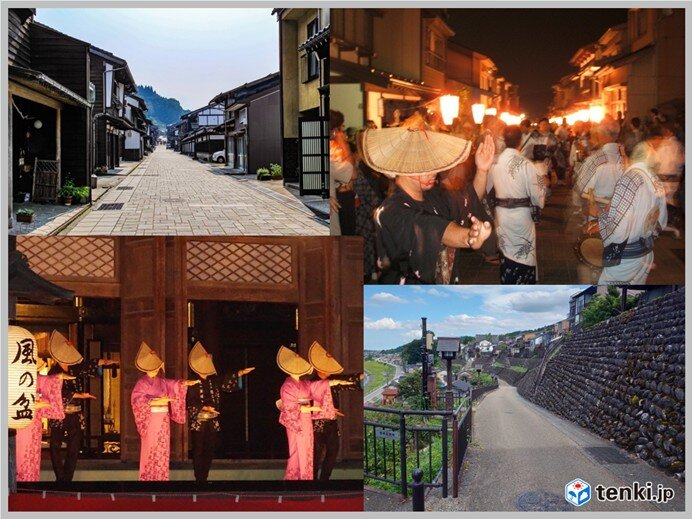 北陸 越中八尾おわら風の盆 2日にかけて猛烈な暑さ 3日は短時間強雨に注意・警戒
