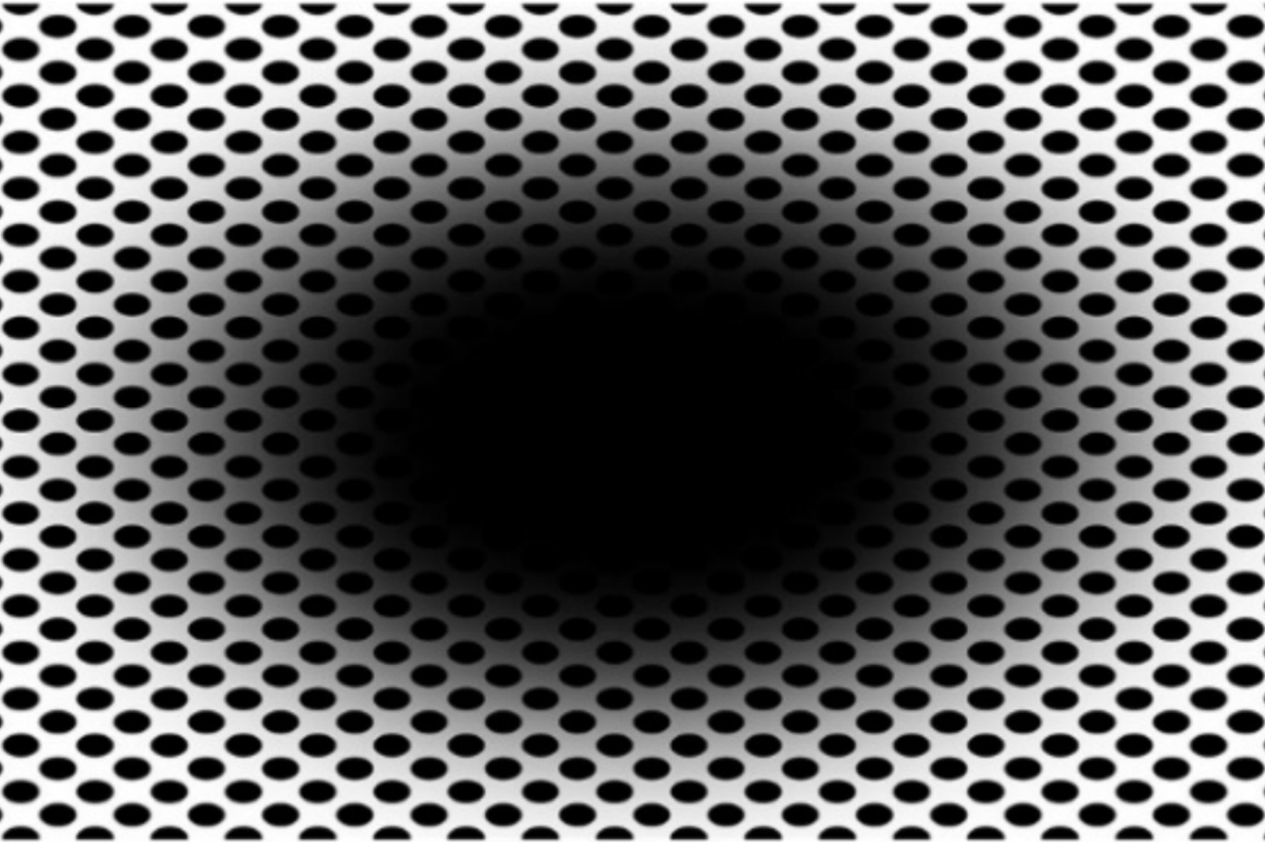 「見つめていると穴が拡大していく錯覚」が起こる仕組みを最新研究が解明 (2/2)