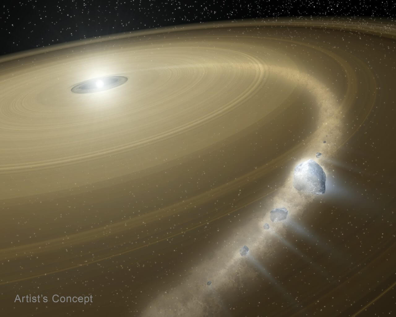 260光年先の白色矮星が冥王星のような天体を破壊か ハッブル宇宙望遠鏡の観測データから