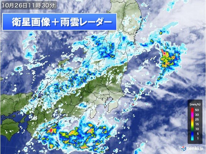今日26日の関東は断続的に雨 伊豆諸島と神奈川県は土砂災害に注意・警戒