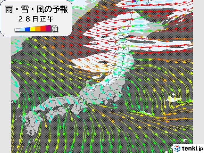 今日28日 北海道は暴風に警戒 北部で大雪の恐れ 東北と北陸は落雷・突風に注意