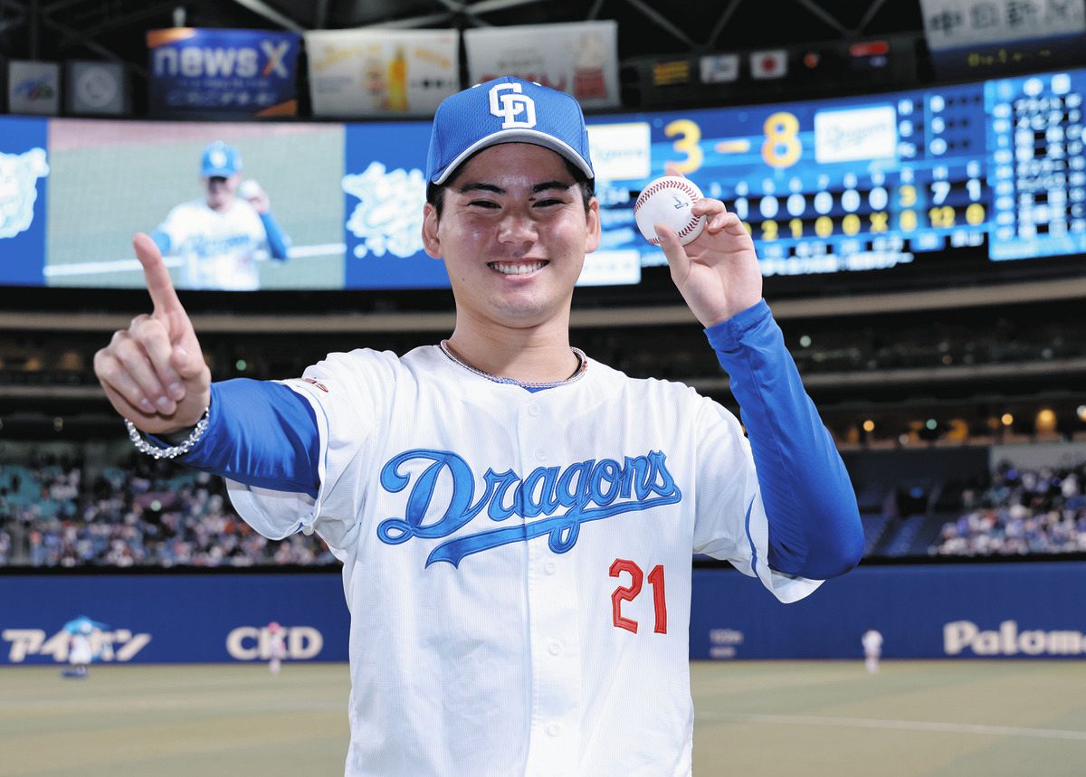 プロ初勝利の中日・金丸夢斗、「阪神打線の迫力すごかった」観戦の両親に「10度目の正直で勝てて、いい姿見せられた」【ヒーローインタビュー全文】：中日スポーツ・東京中日スポーツ
