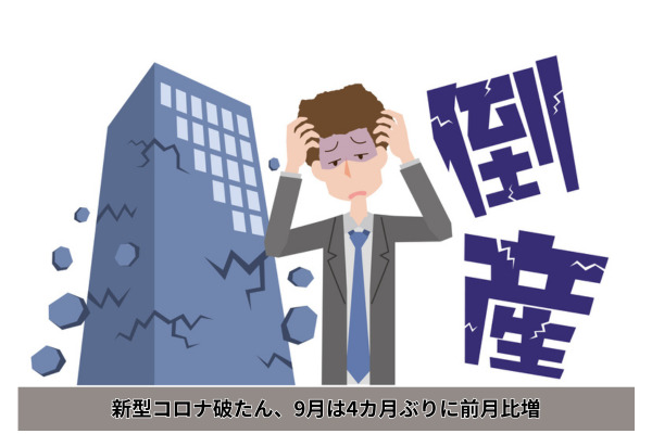 新型コロナ破たん、9月は4カ月ぶりに前月比増