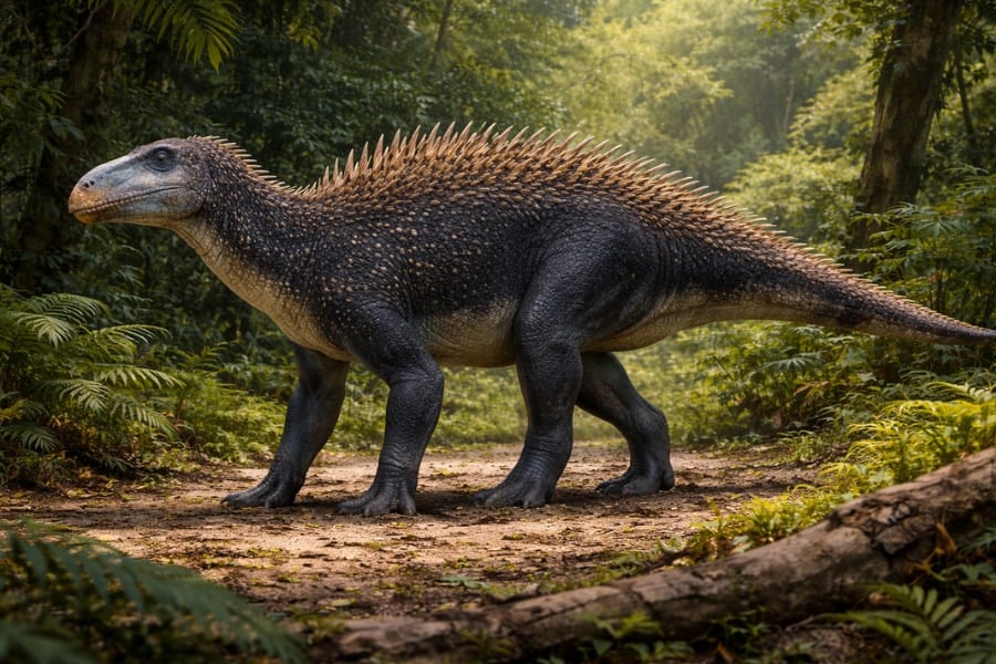 前例のない「トゲの皮膚」をもつ新種恐竜の化石を発見