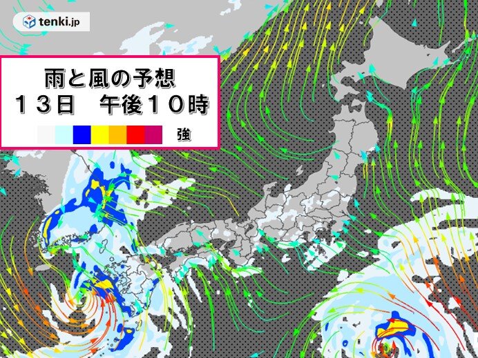 13日は全国的に厳しい暑さ 九州や四国は本降りの雨に 台風5号は小笠原諸島へ接近