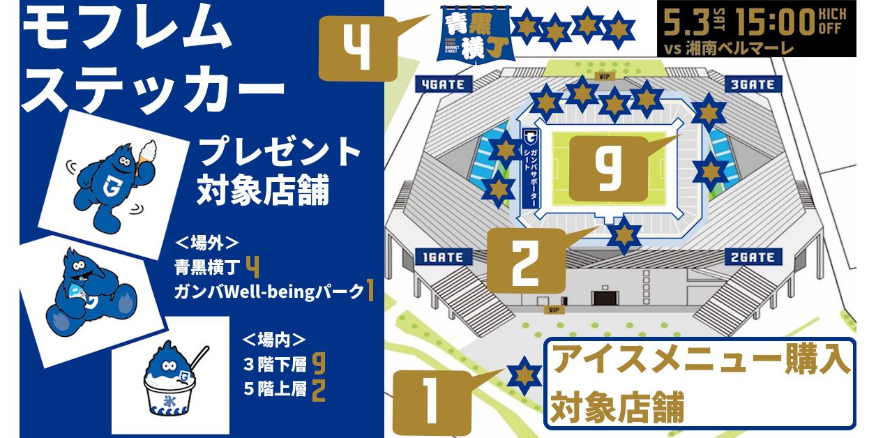 5/3（土・祝）明治安田J1 第14節 湘南戦 スタグル情報（追加）