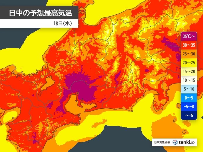 今日18日の東海は体温並みの危険な暑さ 今年初の熱中症警戒アラート 週間見通し