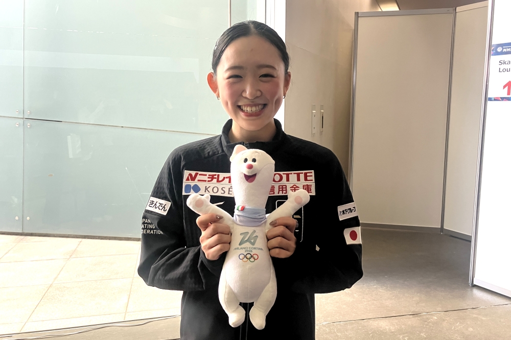 青木祐奈、竹野仁奈コーチ帯同を希望した理由を明かす 転機のNHK杯「やめる、やめる詐欺のようなことを…」と苦笑も 【GP・NHK杯公式練習】