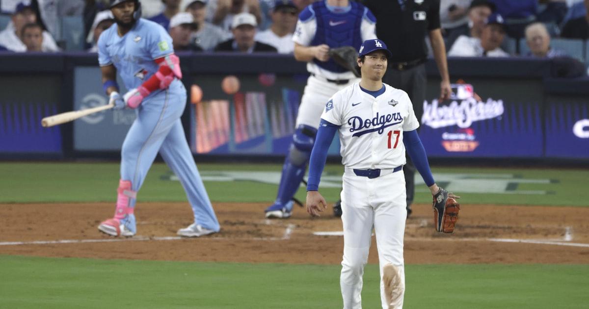 大谷翔平、二刀流でWS初勝利ならず 「失投」でゲレロに逆転弾浴びる