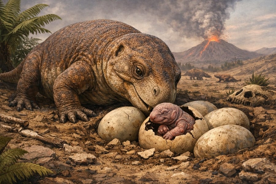 「哺乳類の祖先は卵を産んでいた」初の化石証拠を発見