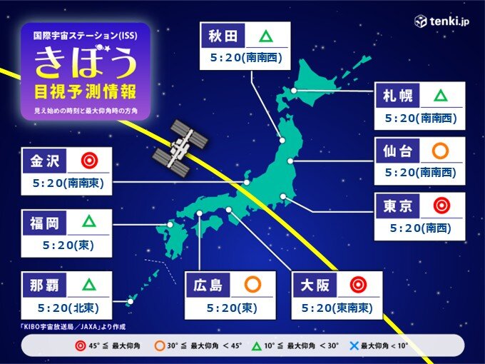 明日3日は早朝に「きぼう」が日本の上空を通過 夜には今年初の満月「ウルフムーン」