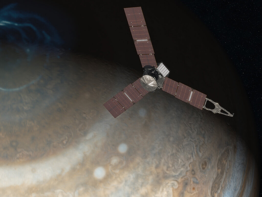 木星のオーロラに現れるガリレオ衛星の“足跡” NASA探査機ジュノーがすべて同時に観測