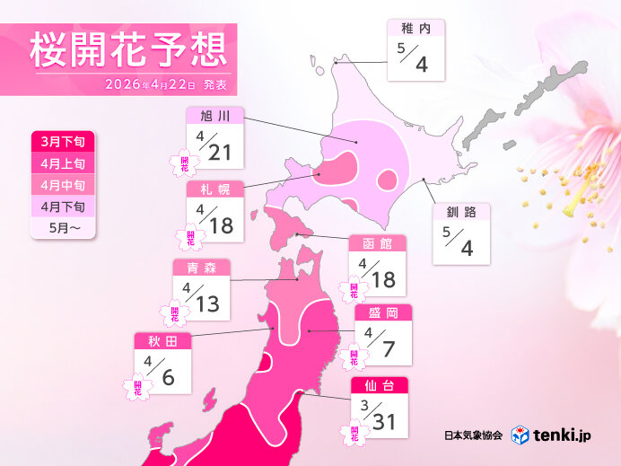 札幌まもなく満開 北海道の桜はゴールデンウィーク中に続々と見頃に 過去最も早い