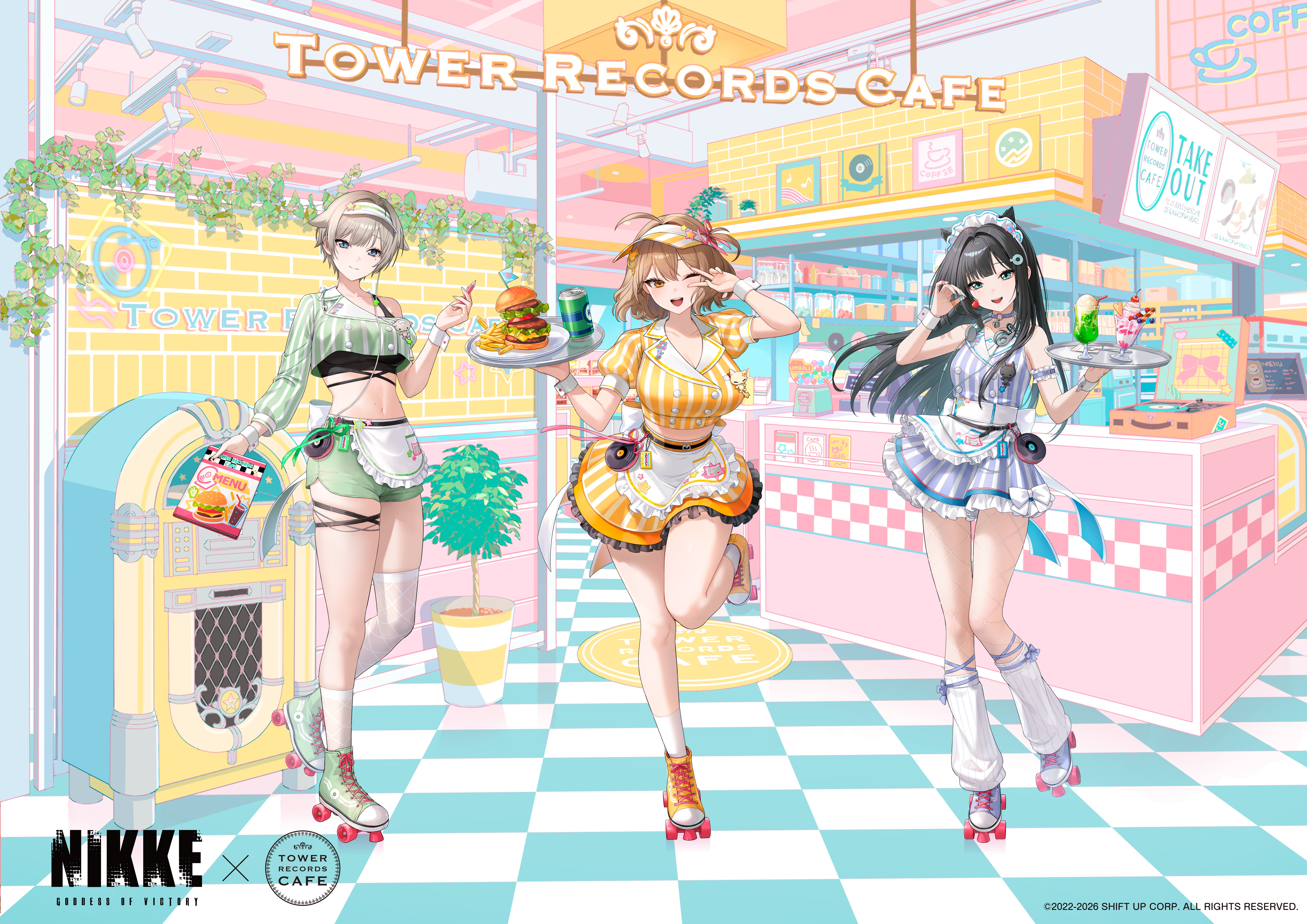 戦場に響く銃声と絆～地上奪還ガンガールRPG～『勝利の女神：NIKKE』 × TOWER RECORDS CAFEコラボが渋谷・名古屋・大阪・福岡にて開催！