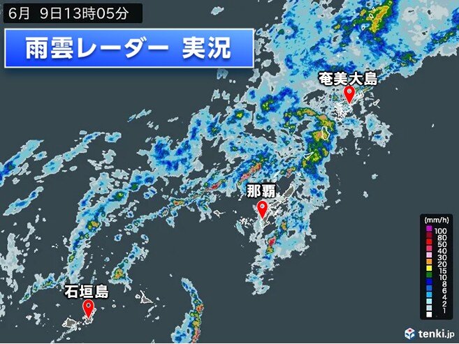 沖縄・奄美は11日にかけて警報級の大雨のおそれ 今後さらに雨量増 土砂災害に警戒