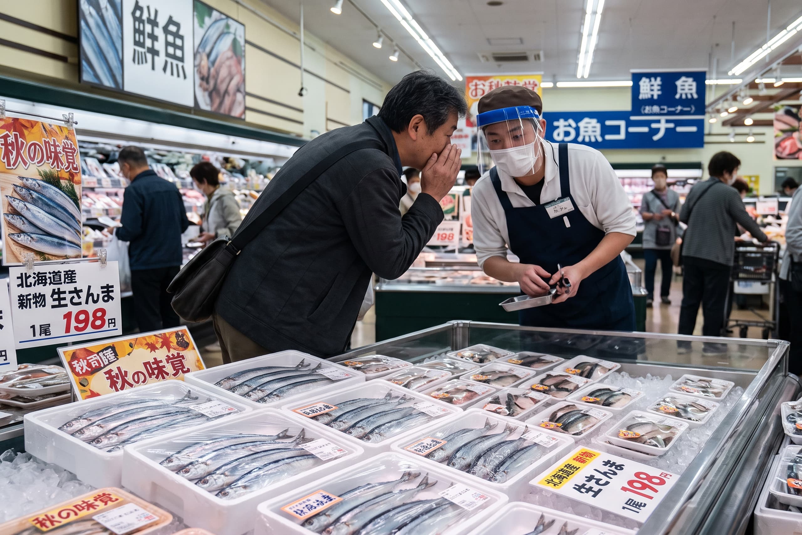 鮮魚売り場に並ぶサンマに“異変”、気づいた釣り師が店員に耳打ちした理由 「どうしてこんなに…」