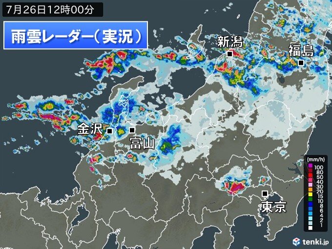 今日26日も東北・北陸で梅雨前線による雨雲が発達 31日頃まで梅雨末期の大雨警戒