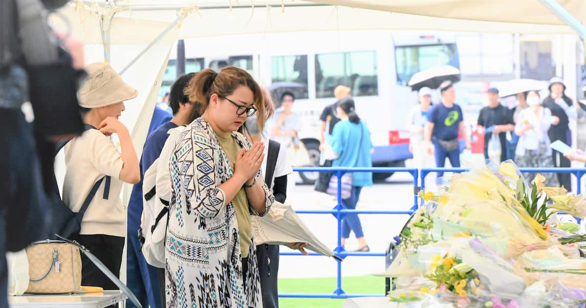 安倍氏命日、銃撃現場で1238人献花「日本を見守って」 石破首相には「早くやめて」