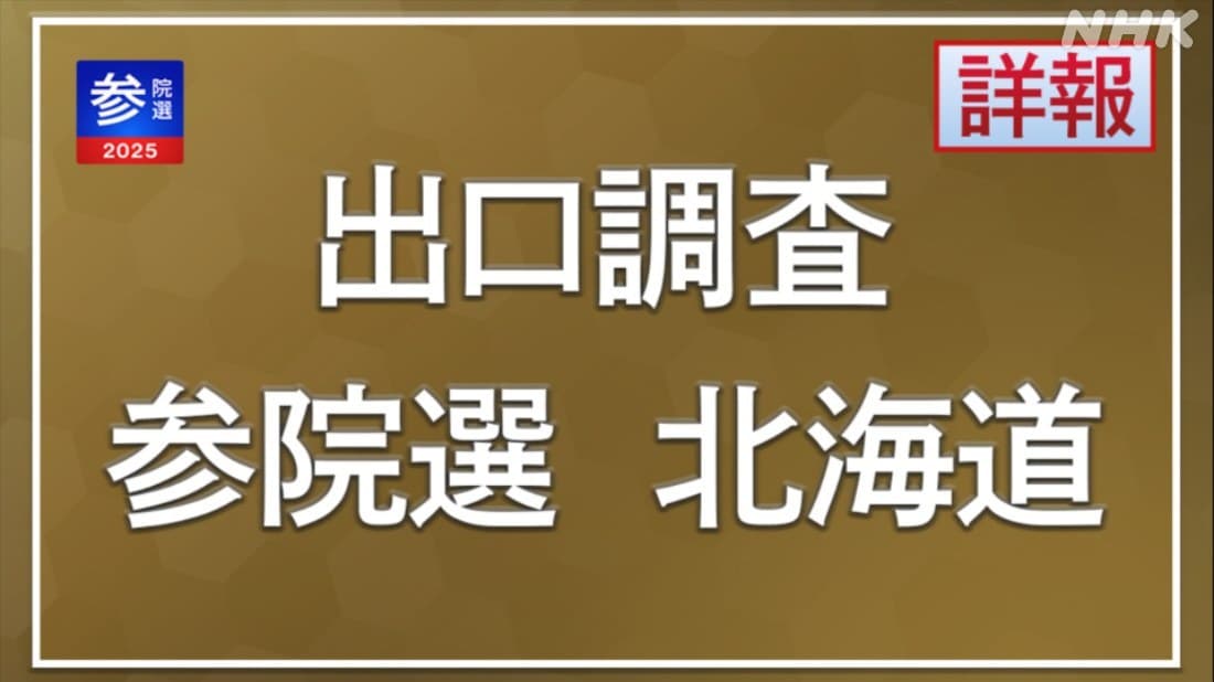 【詳報】参議院選挙 北海道選挙区の出口調査を徹底分析
