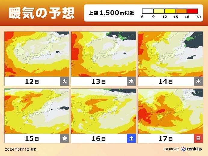 全国で夏日300地点超え 15日(金)頃からさらに暑くなる 熱中症に十分注意を