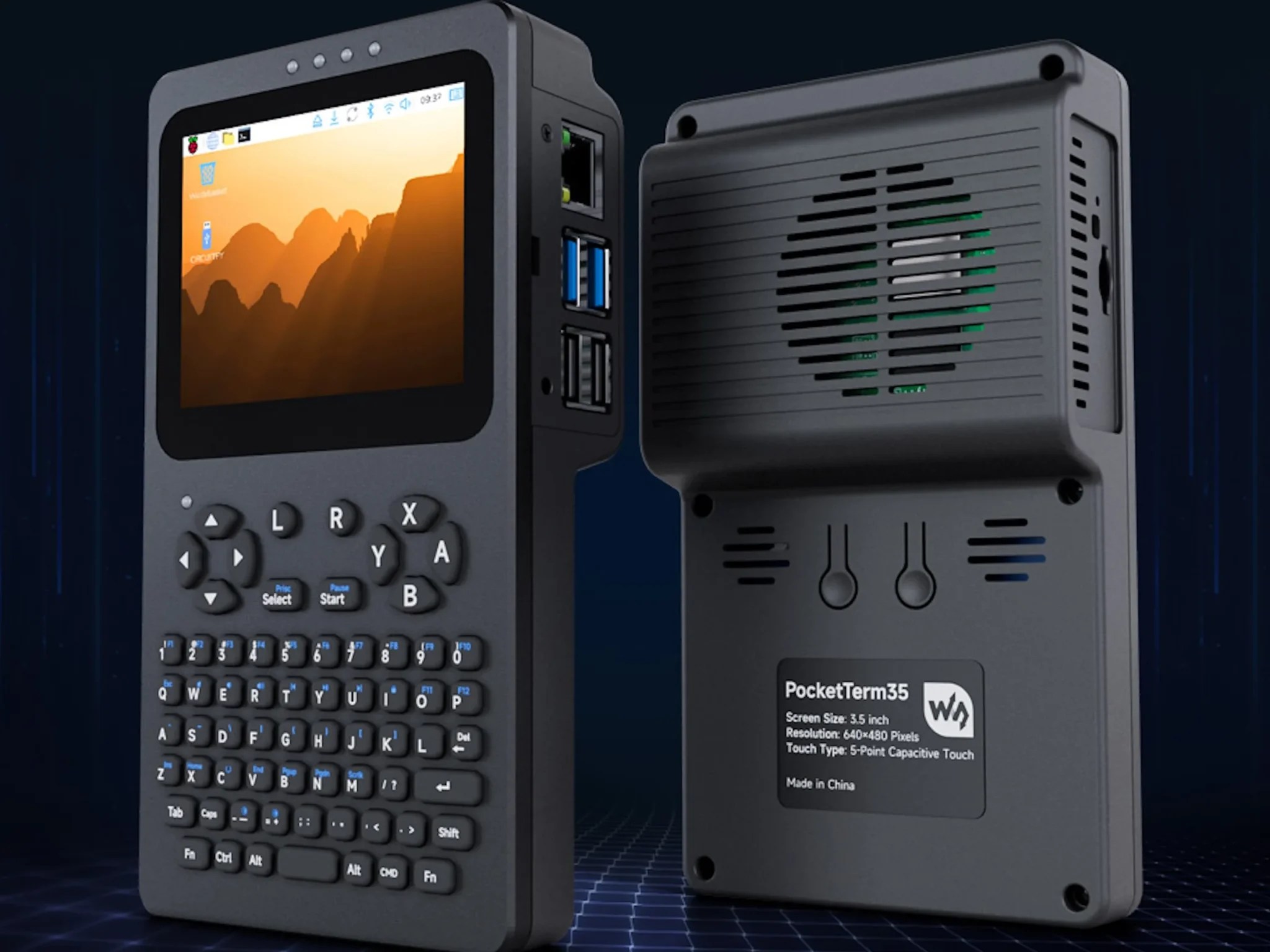 Raspberry Pi 5搭載ポータブルLinux端末「PocketTerm35」が149ドルで発売！USB 3.0もEthernetもそのまま使える