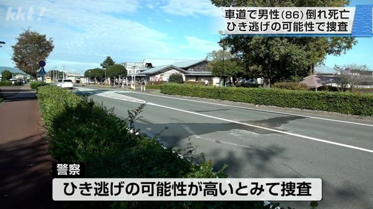 頭から出血の男性死亡 ひき逃げか