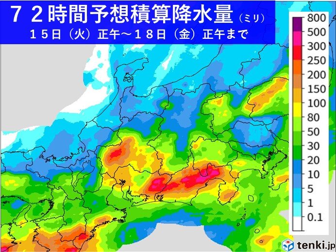 東海は突風や冠水の被害相次ぐ 総雨量は今後さらに増える予想 大雨災害への警戒続く