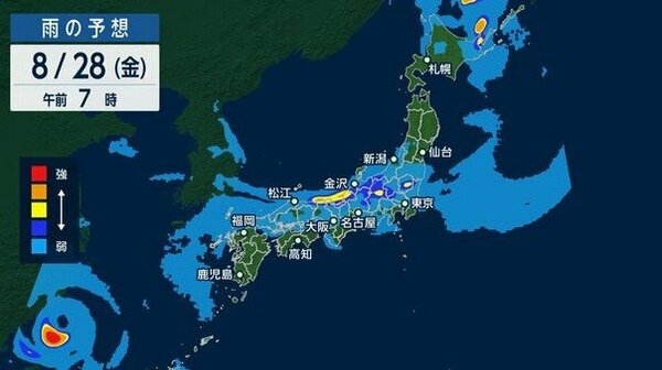 夏休み終盤のお天気どうなる 秋雨前線が「雨雲製造ライン」となり日本海側を中心に大雨のおそれ