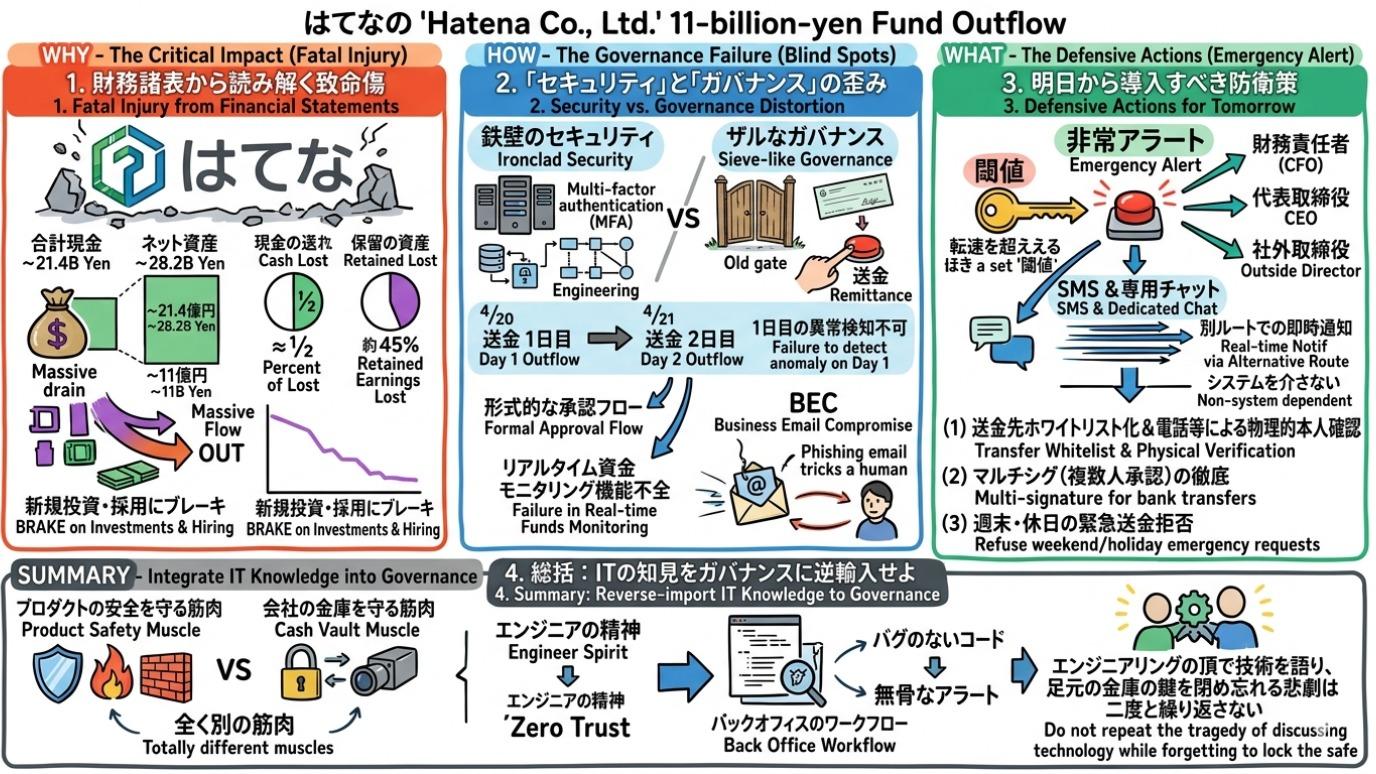 【提言】明日から導入すべき非常送金アラート『はてな』11億円流出を教訓にするIT企業のアナログ護身術（神田敏晶）