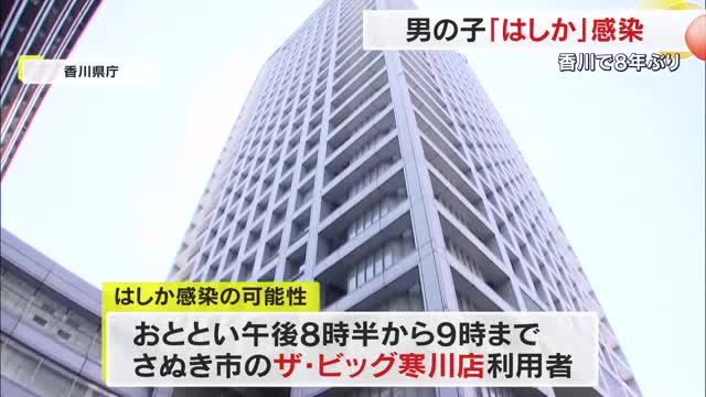 渡航歴あり１０歳未満の男児「はしか」 県内で８年ぶり さぬき市のスーパー利用【香川】