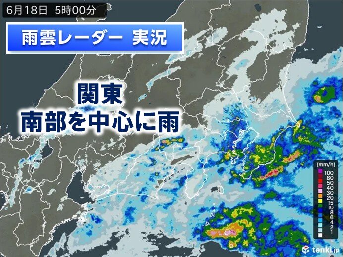 関東は18日の昼頃まで雨 19日は梅雨の晴れ間で内陸は30℃超え 熱中症対策を