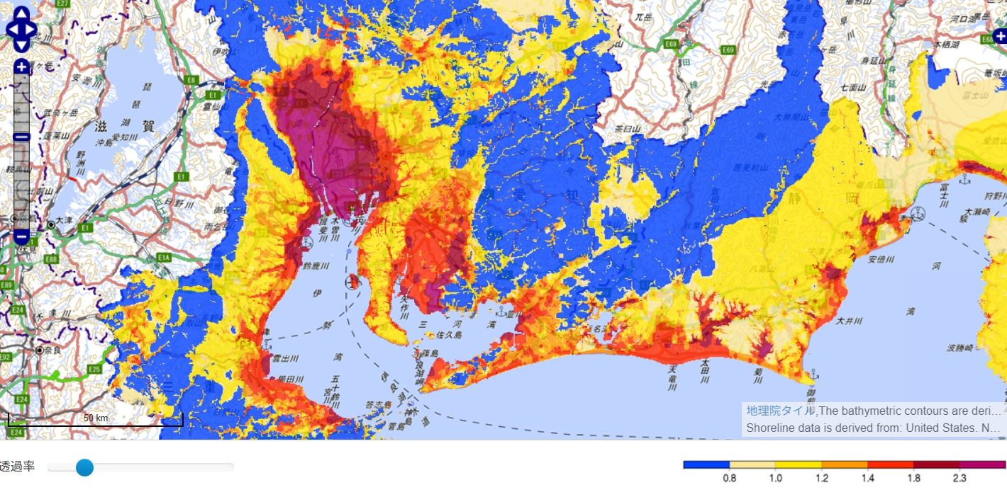 荒川、江戸川、利根川沿岸は揺れやすい 首都圏の地盤安定感を可視化したマップが話題