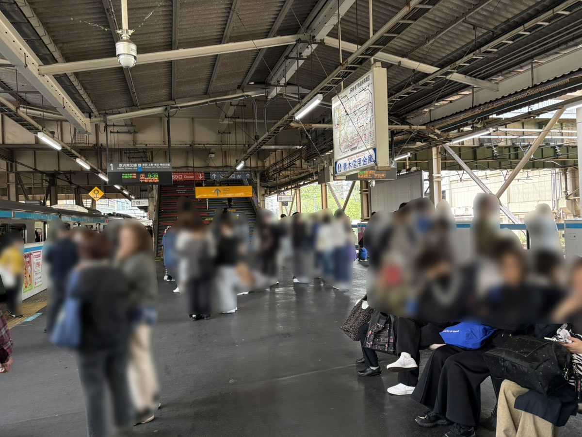 川口駅の今朝の混雑の様子。京浜東北線の運転見合わせの影響！