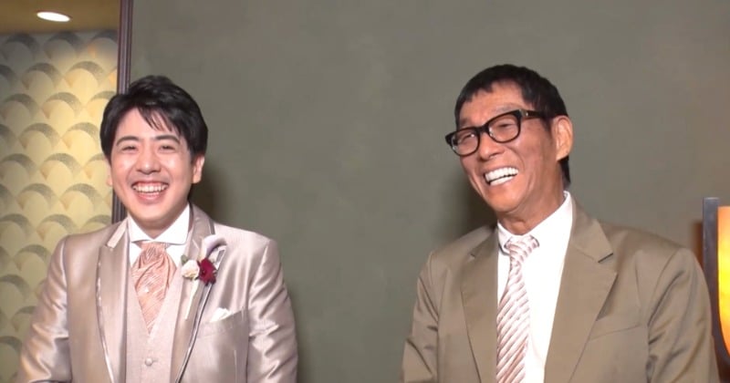 明石家さんま、息子・二千翔の結婚式へ 2ショットインタビュー実現で感涙展開に