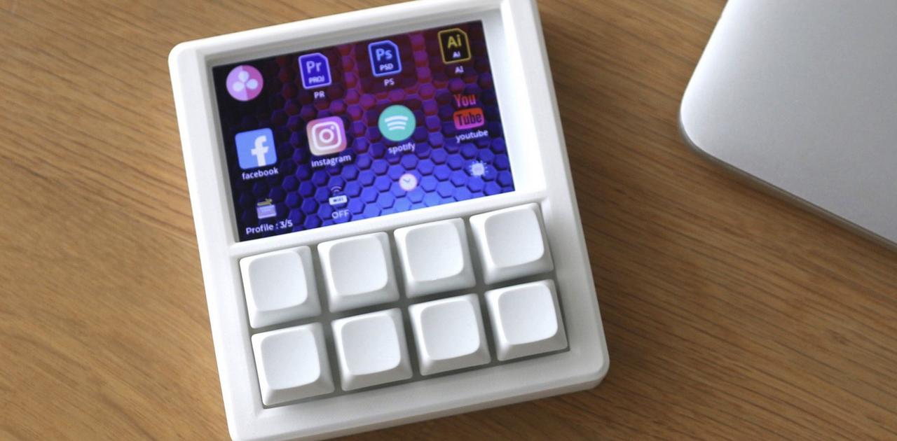 3.5インチのカラー画面と8キーのDIY左手デバイスが約5800円